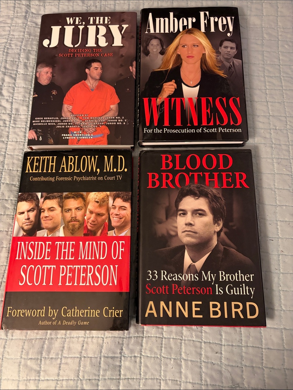 Scott Peterson True Crime Book Set - Red, Black Covers